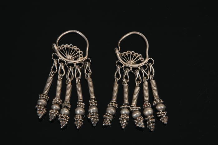 0432 khalka (ear-rings)Bukhara , nineteenth century